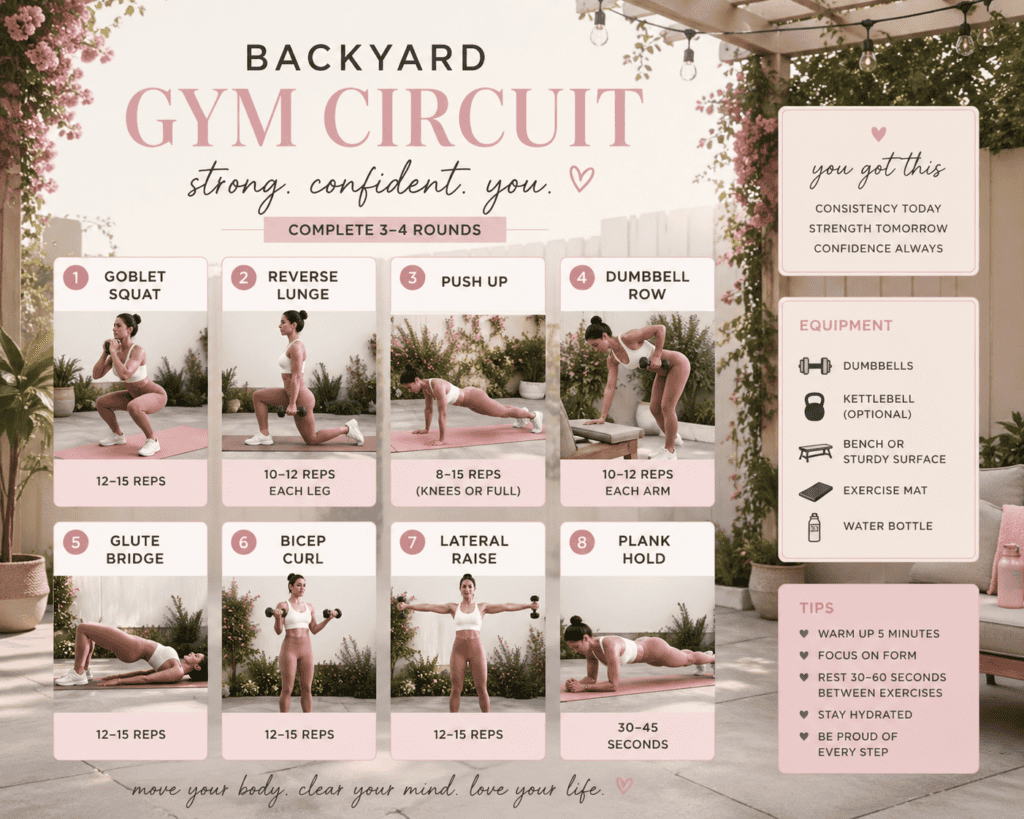 backyard circuit gym for women